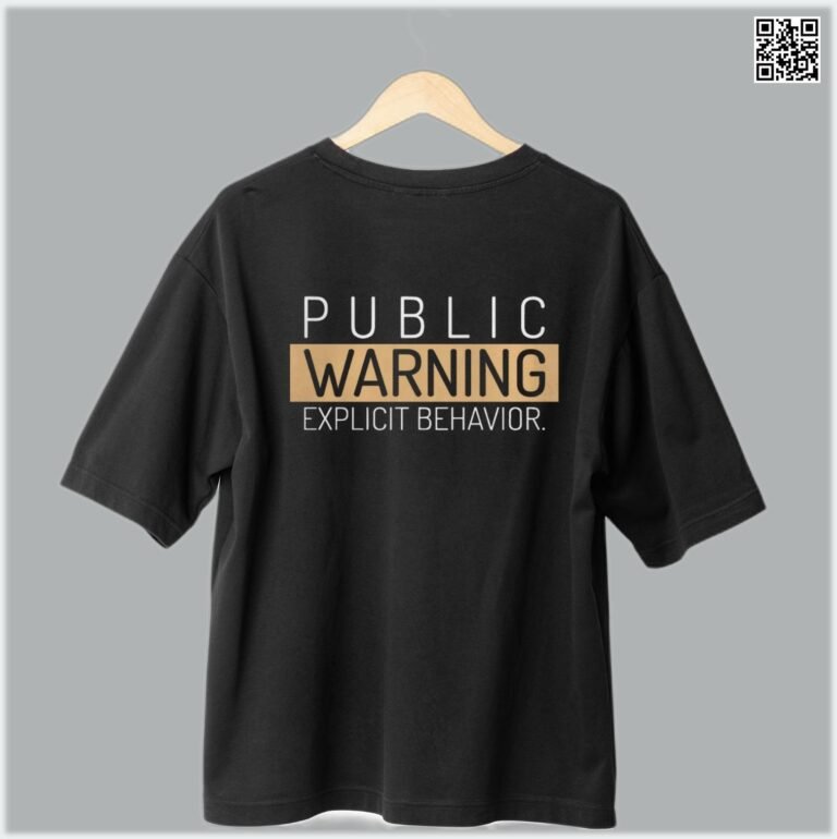 Public Warning Unisex Drop Shoulder T-Shirt